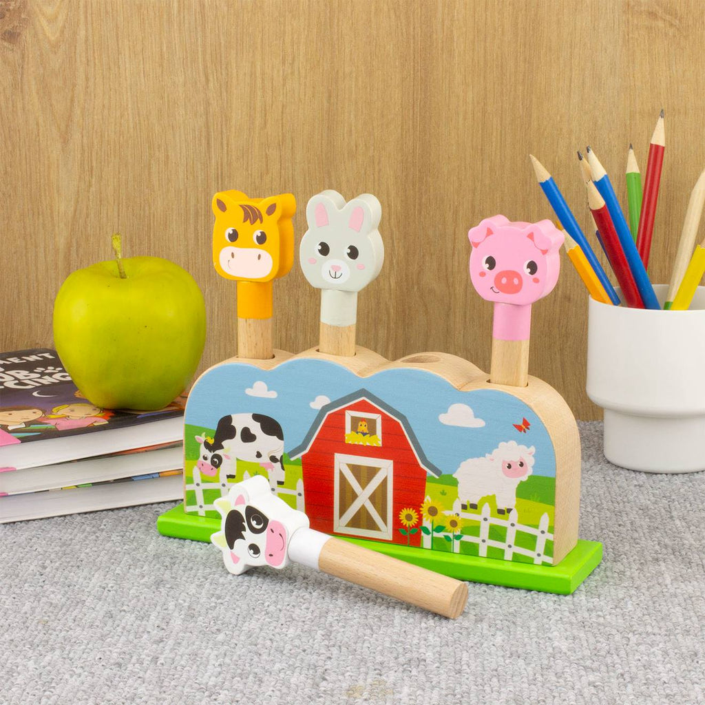 Pop-up animaux de la ferme beige