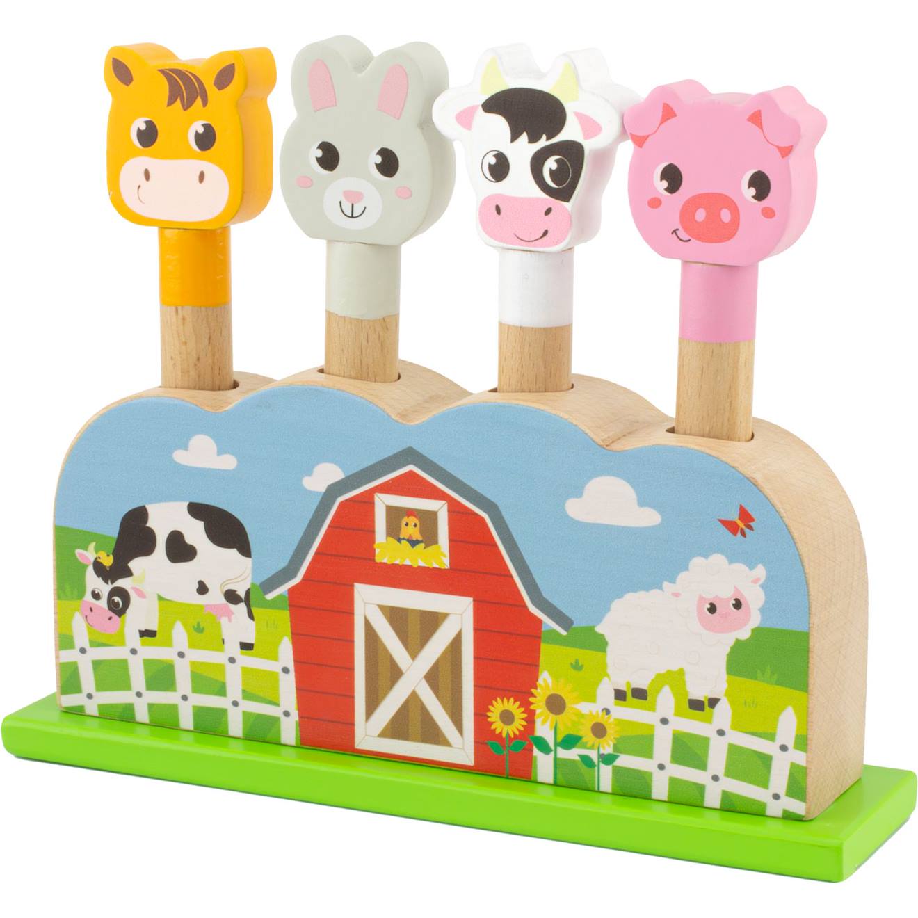 Pop-up animaux de la ferme beige