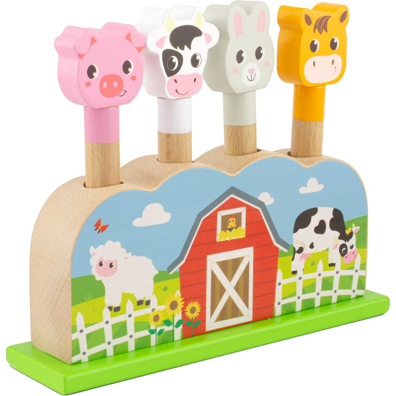 Pop-up animaux de la ferme beige