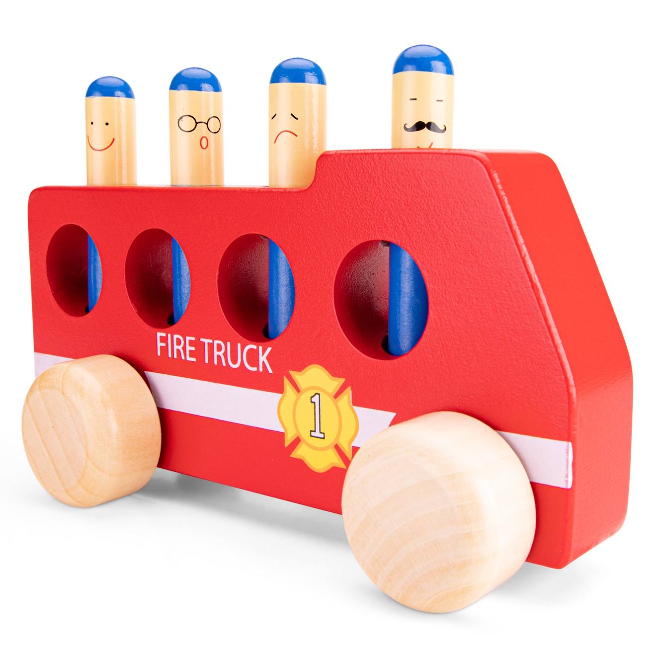 Pop-up camion de pompiers rouge