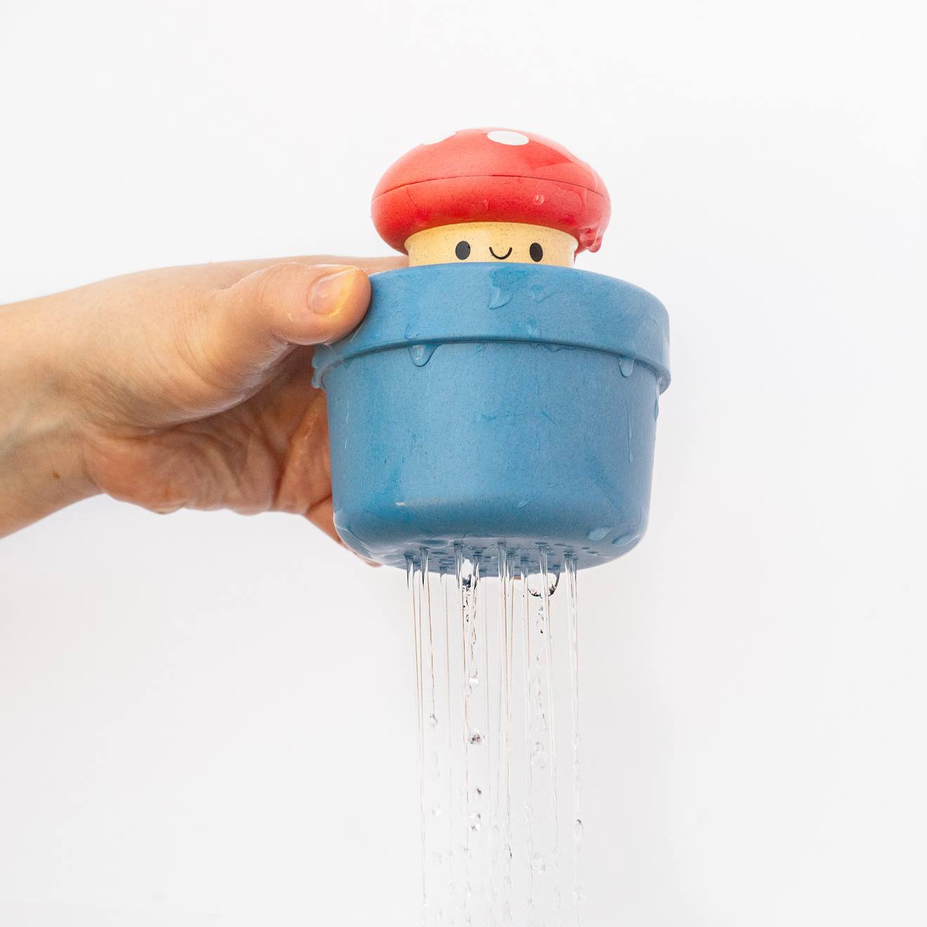 Pop-up de bain champignon bleu