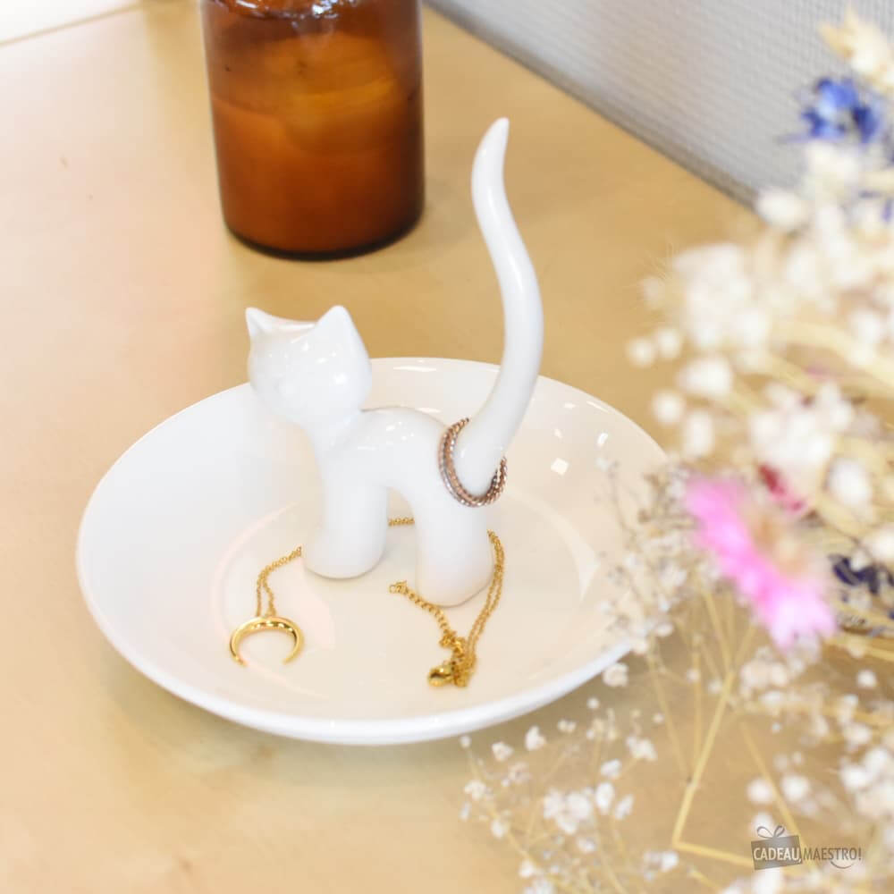 Porte-Bagues Chat XL - Boîtes & Porte Bijoux Originaux CadoMaestro