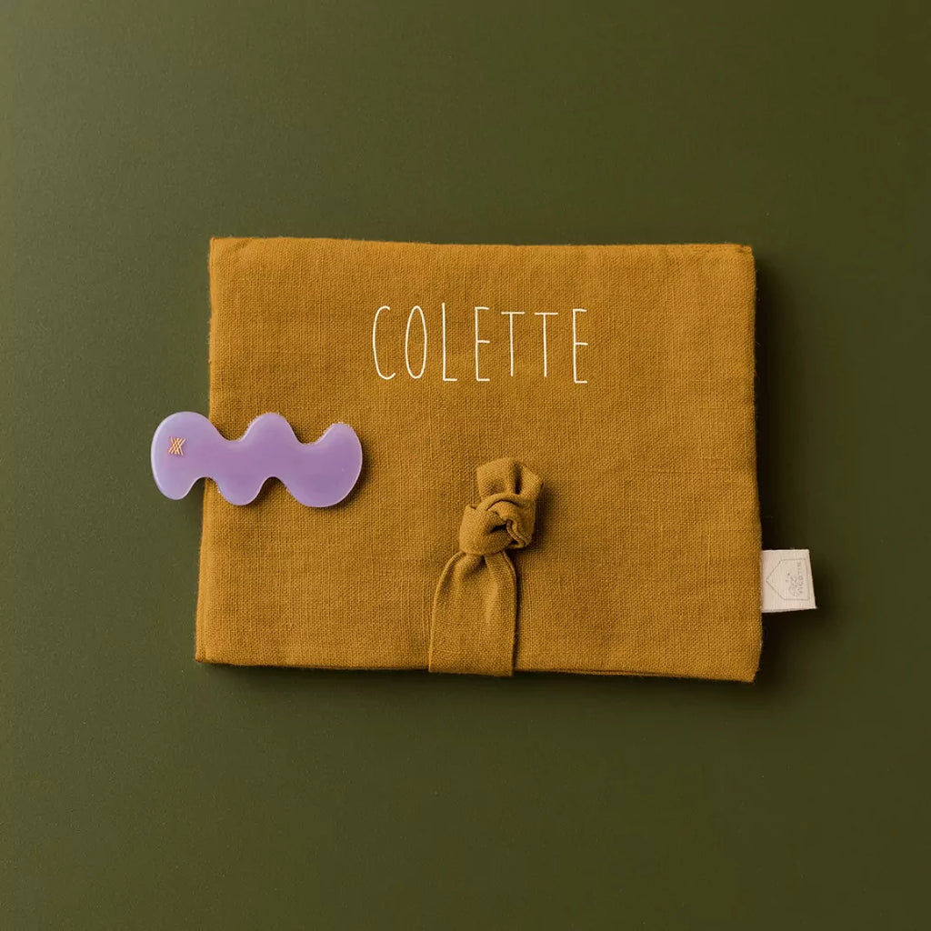 Porte-barrettes personnalisé en lin Colette le porte-barrettes - Petit Picotin