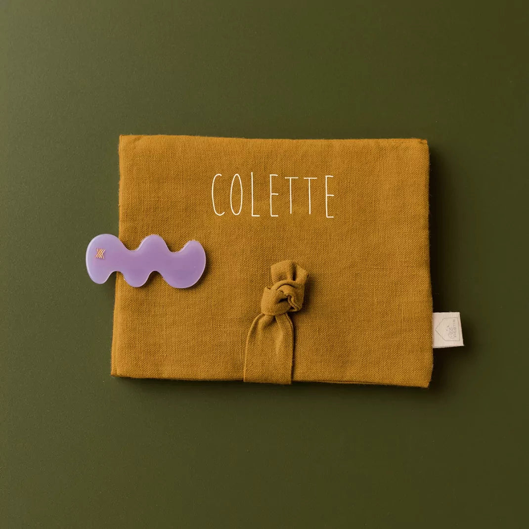 Porte-barrettes personnalisé en lin Colette le porte-barrettes - Petit Picotin