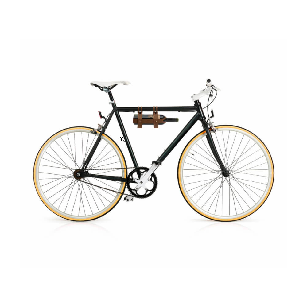 Porte-Bouteille Bouteille de Vin en Cuir pour Vélo - Cycliste CadoMaestro