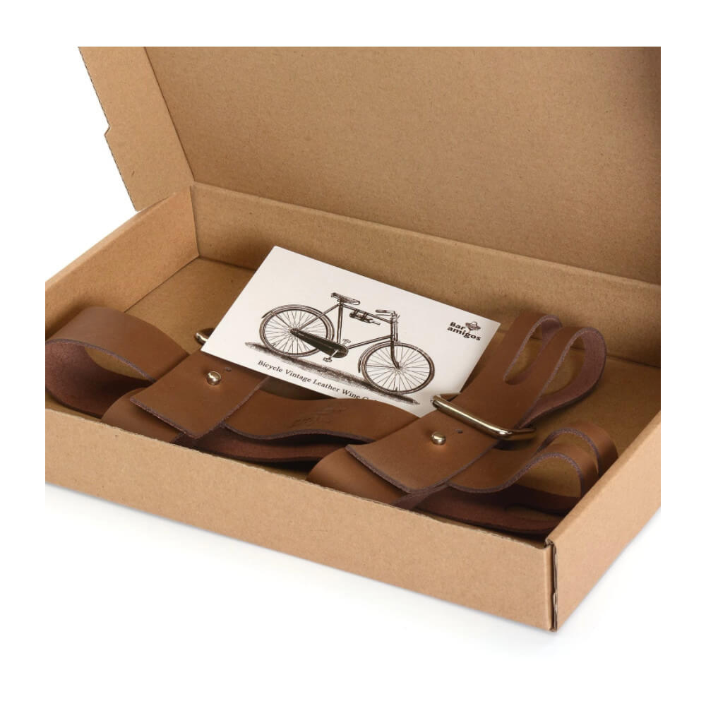 Porte-Bouteille Bouteille de Vin en Cuir pour Vélo - Cycliste CadoMaestro