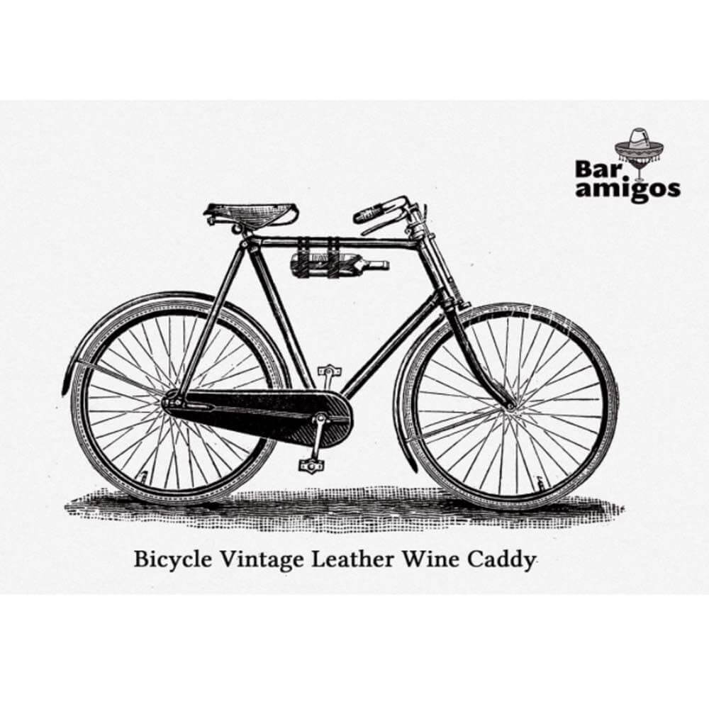 Porte-Bouteille Bouteille de Vin en Cuir pour Vélo - Cycliste CadoMaestro