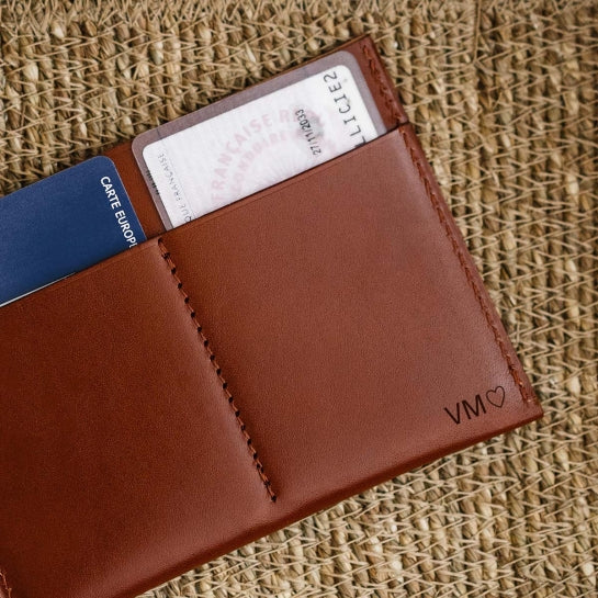 Porte-cartes ID en cuir personnalisable Hikigaï - Les Raffineurs