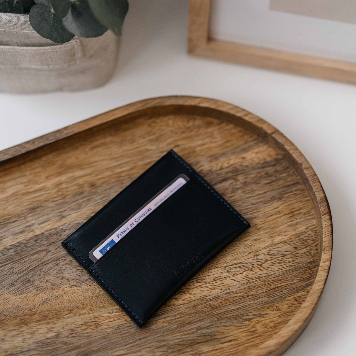 Porte-cartes slim en cuir personnalisable Hikigaï