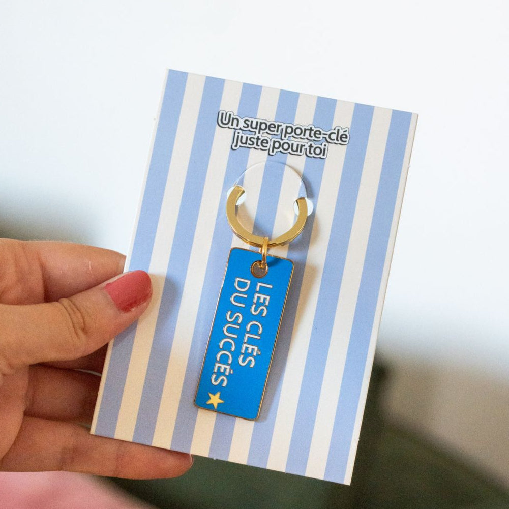Porte-clés en métal Les clés du succès