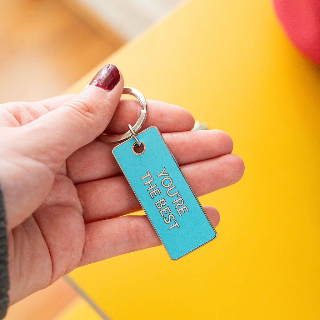 Porte-cle You're the Best avec inscription en relief