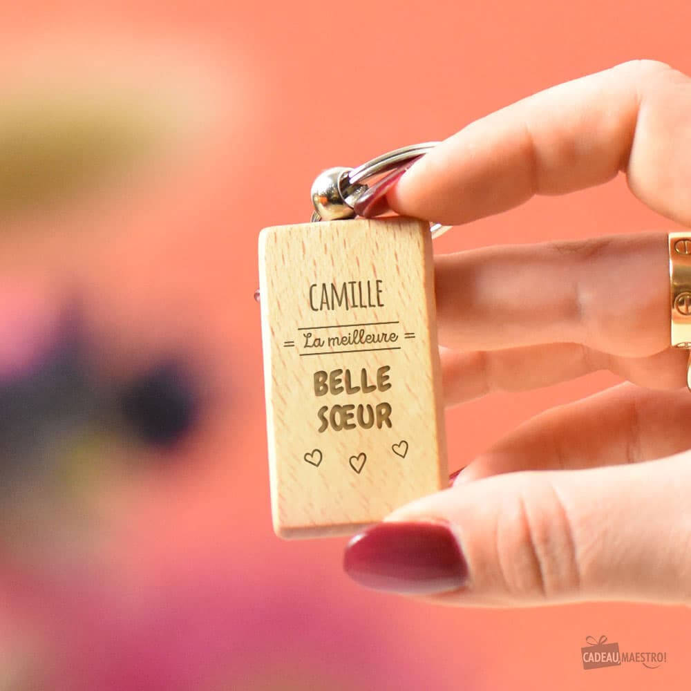 Porte-Clés Belle-Soeur à Personnaliser - Cadeau Belle-Soeur CadoMaestro