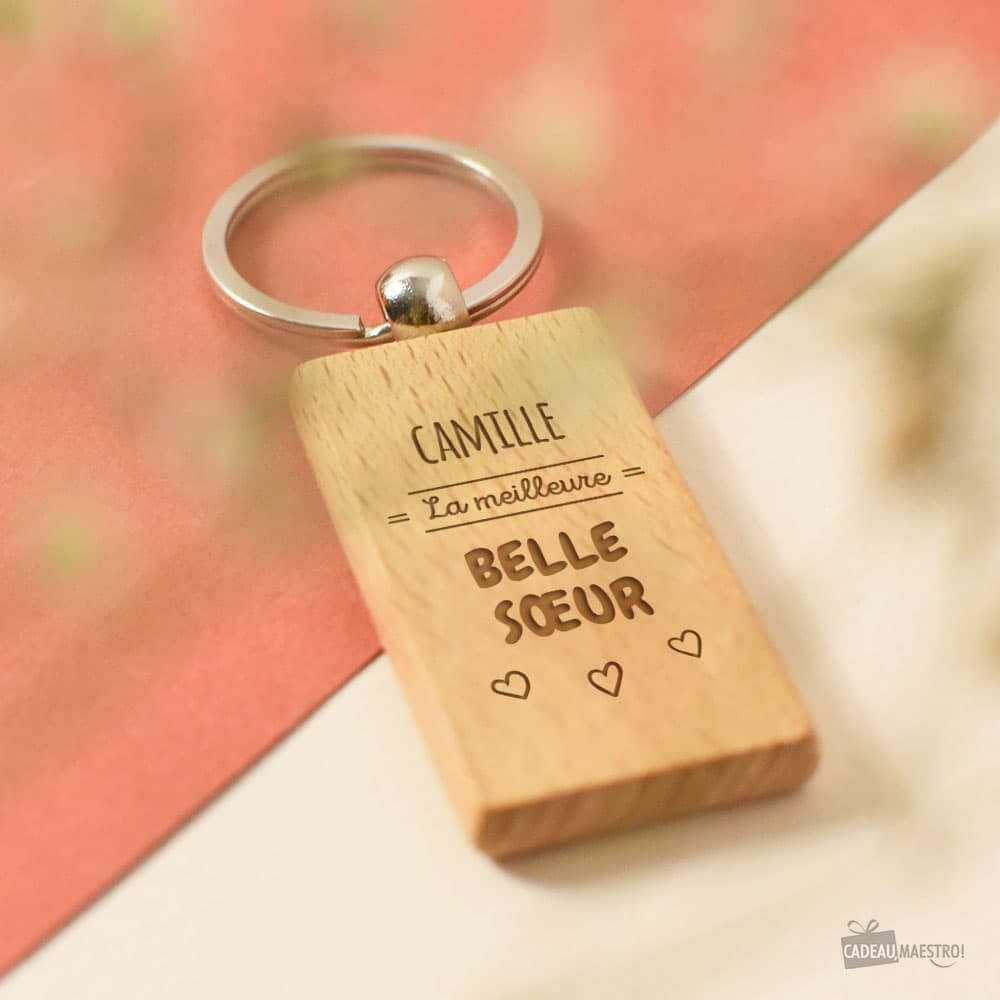 Porte-Clés Belle-Soeur à Personnaliser - Cadeau Belle-Soeur