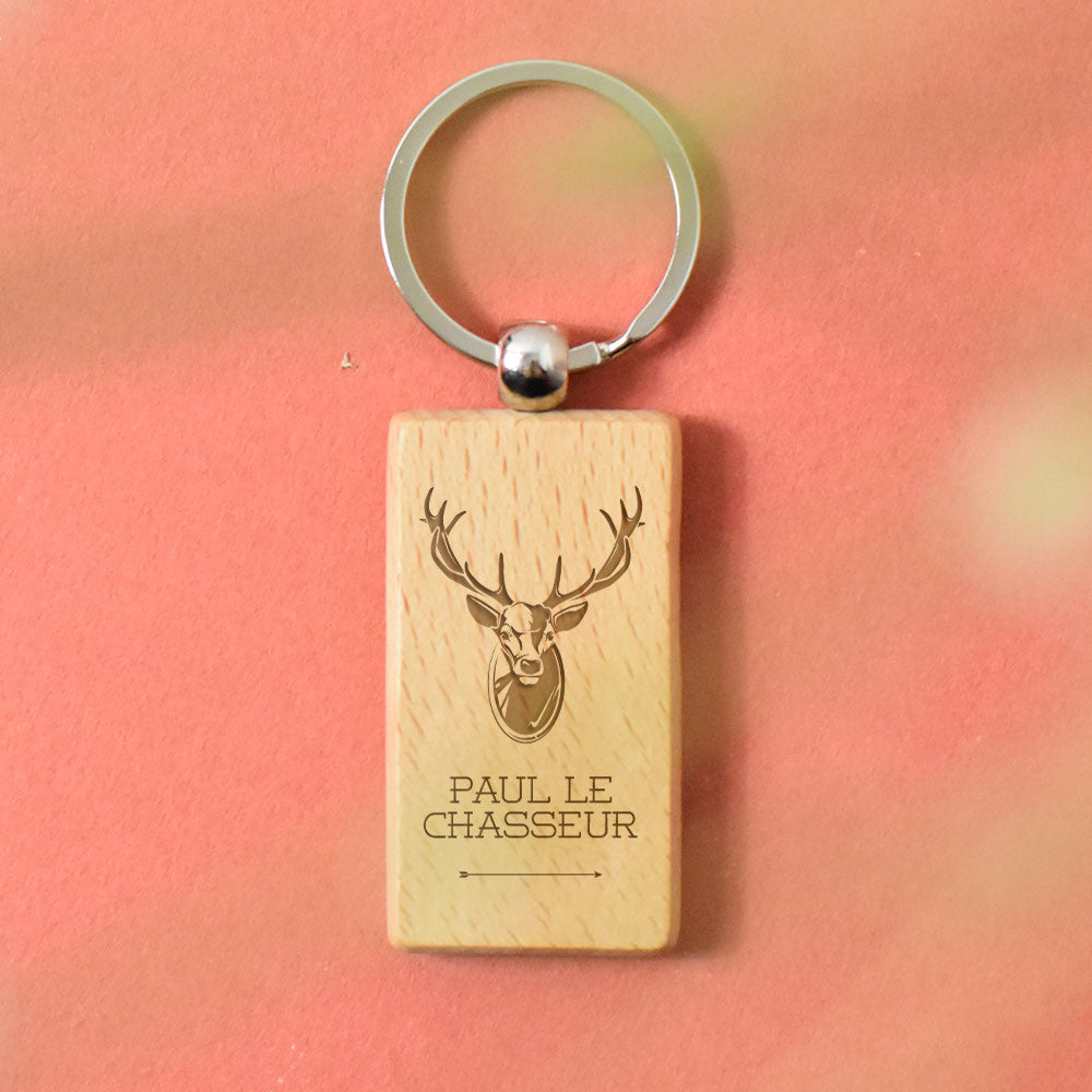 Porte-Clés Chasseur à Personnaliser - Porte-Clés Personnalisé