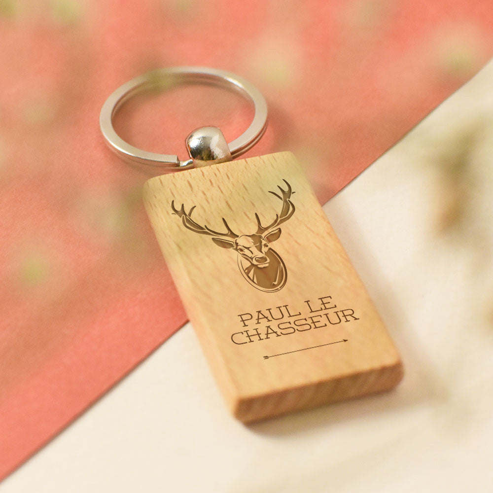 Porte-Clés Chasseur à Personnaliser - Porte-Clés Personnalisé
