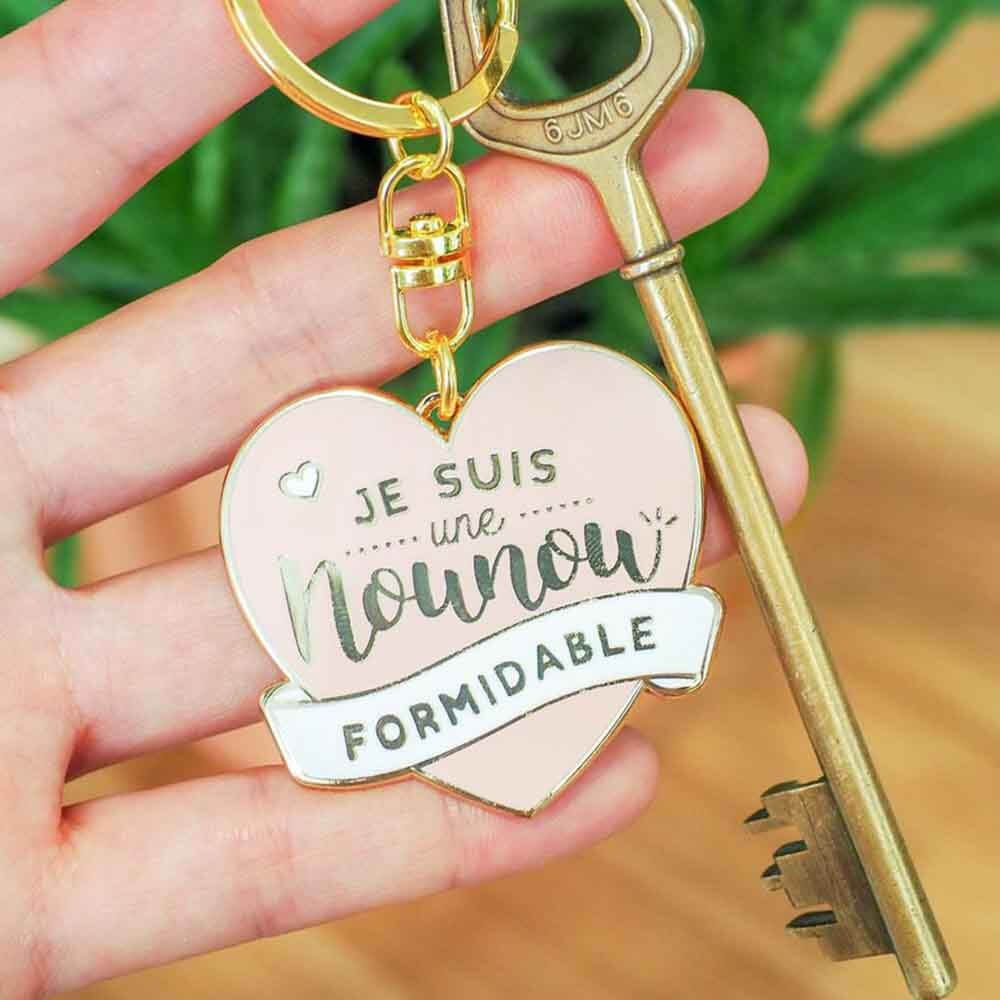 Porte-Clés "Je Suis Une Nounou Formidable" - Nounou et Baby-Sitter