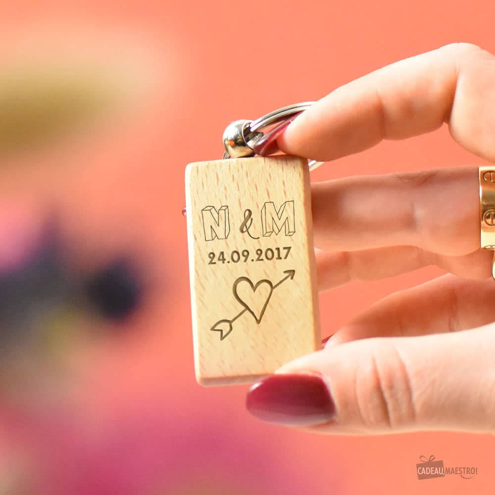 Porte-Clés Love à Personnaliser - Porte-Clés Personnalisé CadoMaestro