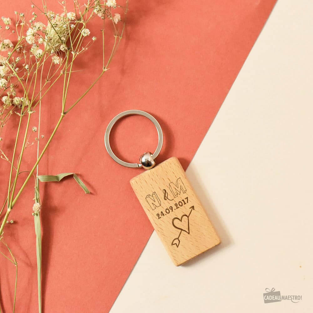 Porte-Clés Love à Personnaliser - Porte-Clés Personnalisé CadoMaestro