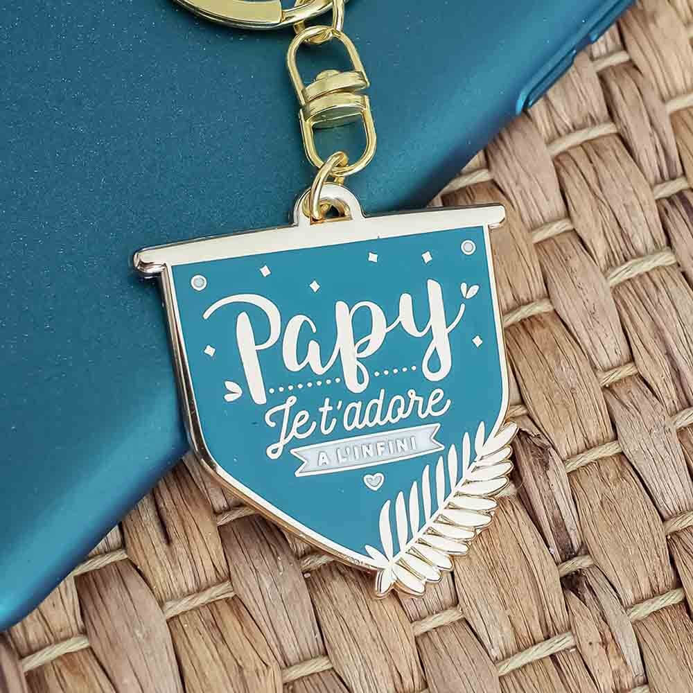 Porte-Clés "Papy Je t'Adore" - Cadeau Papy CadoMaestro