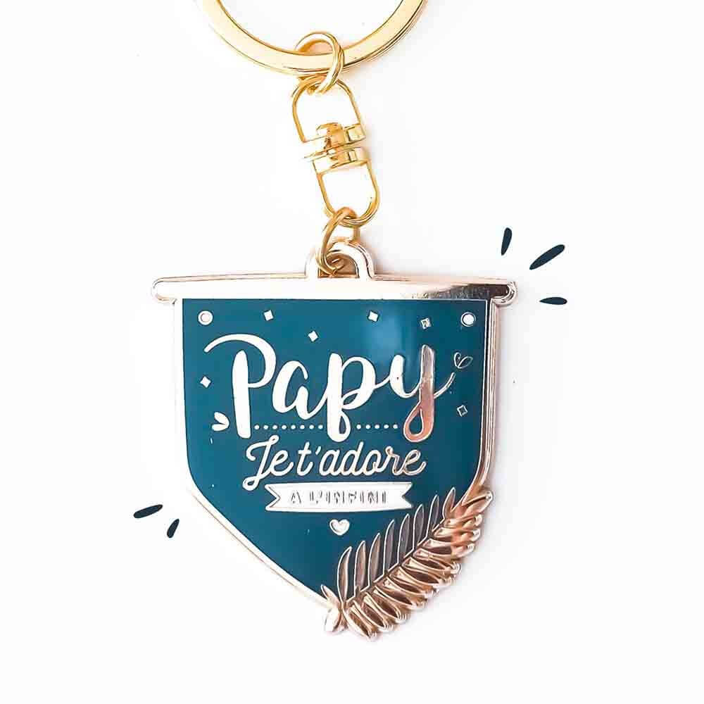 Porte-Clés "Papy Je t'Adore" - Cadeau Papy CadoMaestro