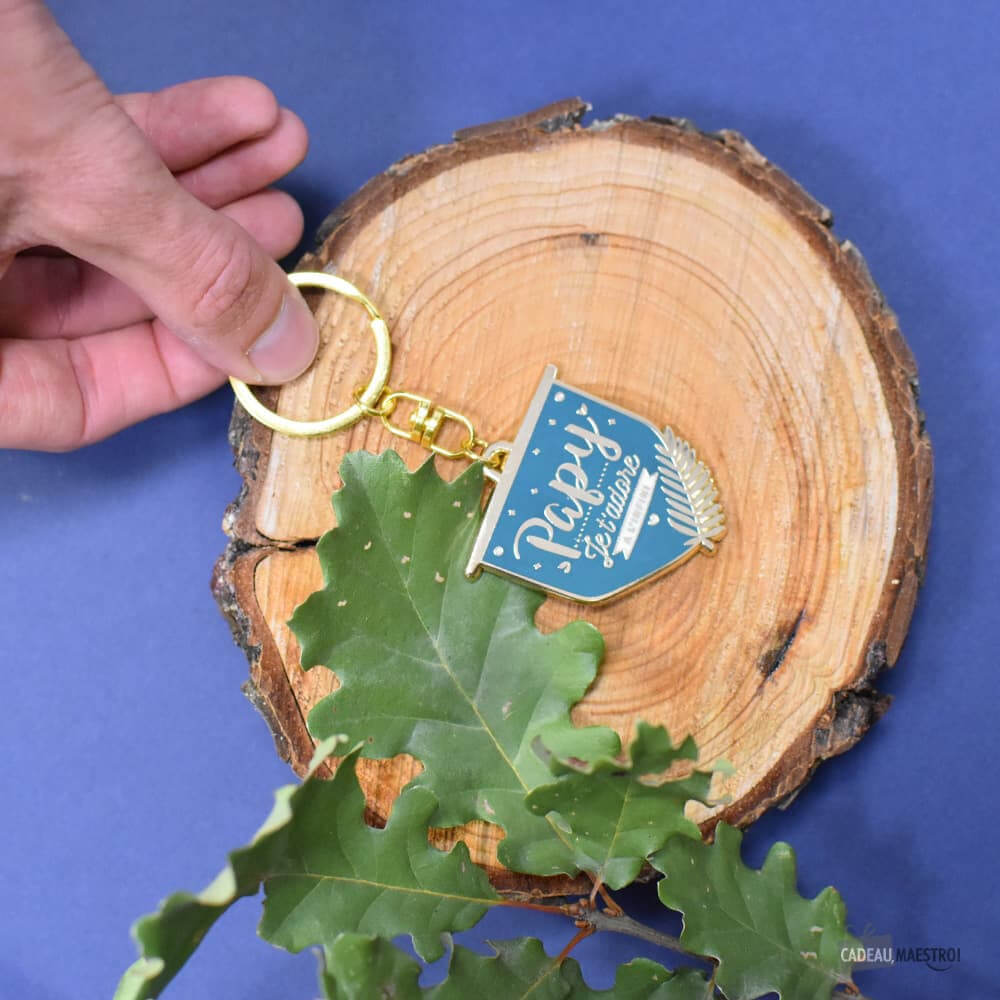Porte-Clés "Papy Je t'Adore" - Cadeau Papy CadoMaestro