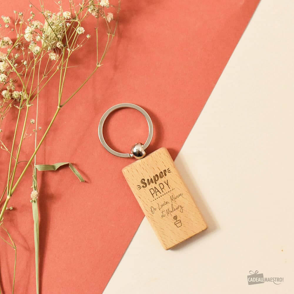 Porte-Clés Papy à Personnaliser - Porte-Clés Personnalisé CadoMaestro