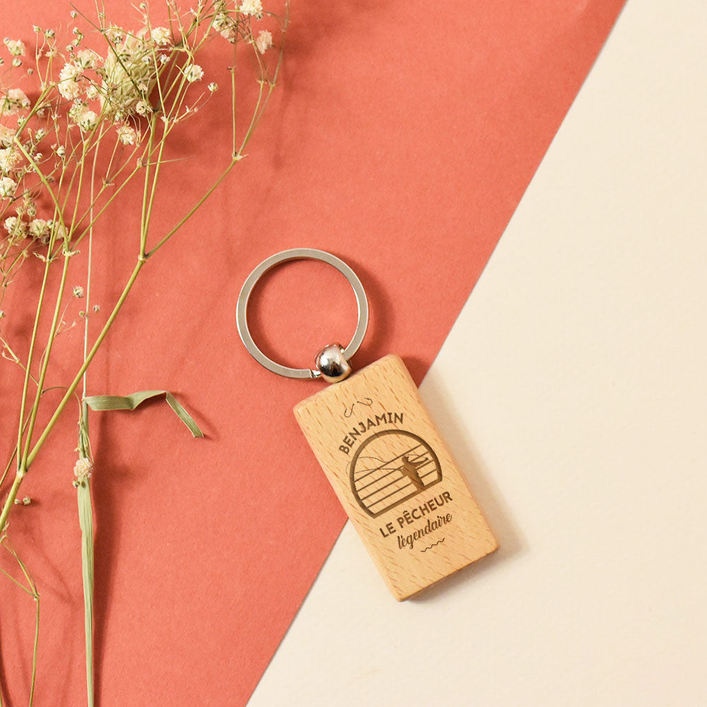 Porte-Clés Pêcheur à Personnaliser - Porte-Clés Personnalisé