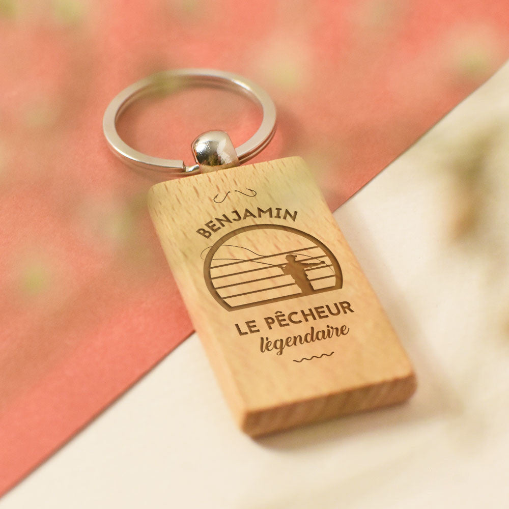 Porte-Clés Pêcheur à Personnaliser - Porte-Clés Personnalisé