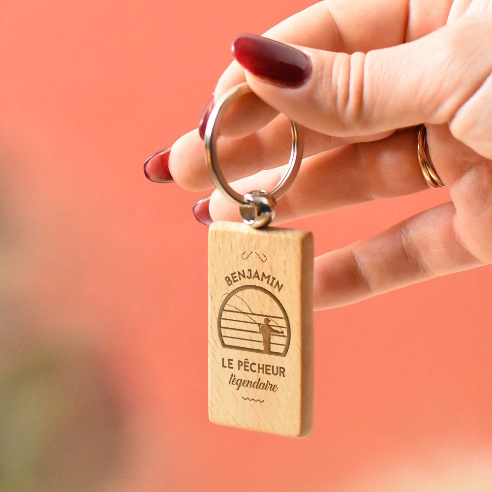 Porte-Clés Pêcheur à Personnaliser - Porte-Clés Personnalisé