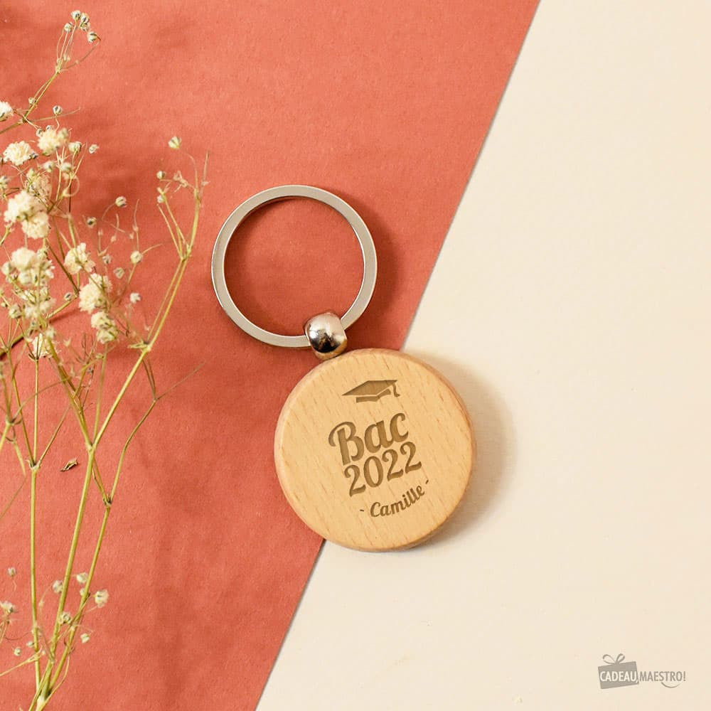 Porte-Clés Rond Diplôme à Personnaliser - Porte-Clés Personnalisé