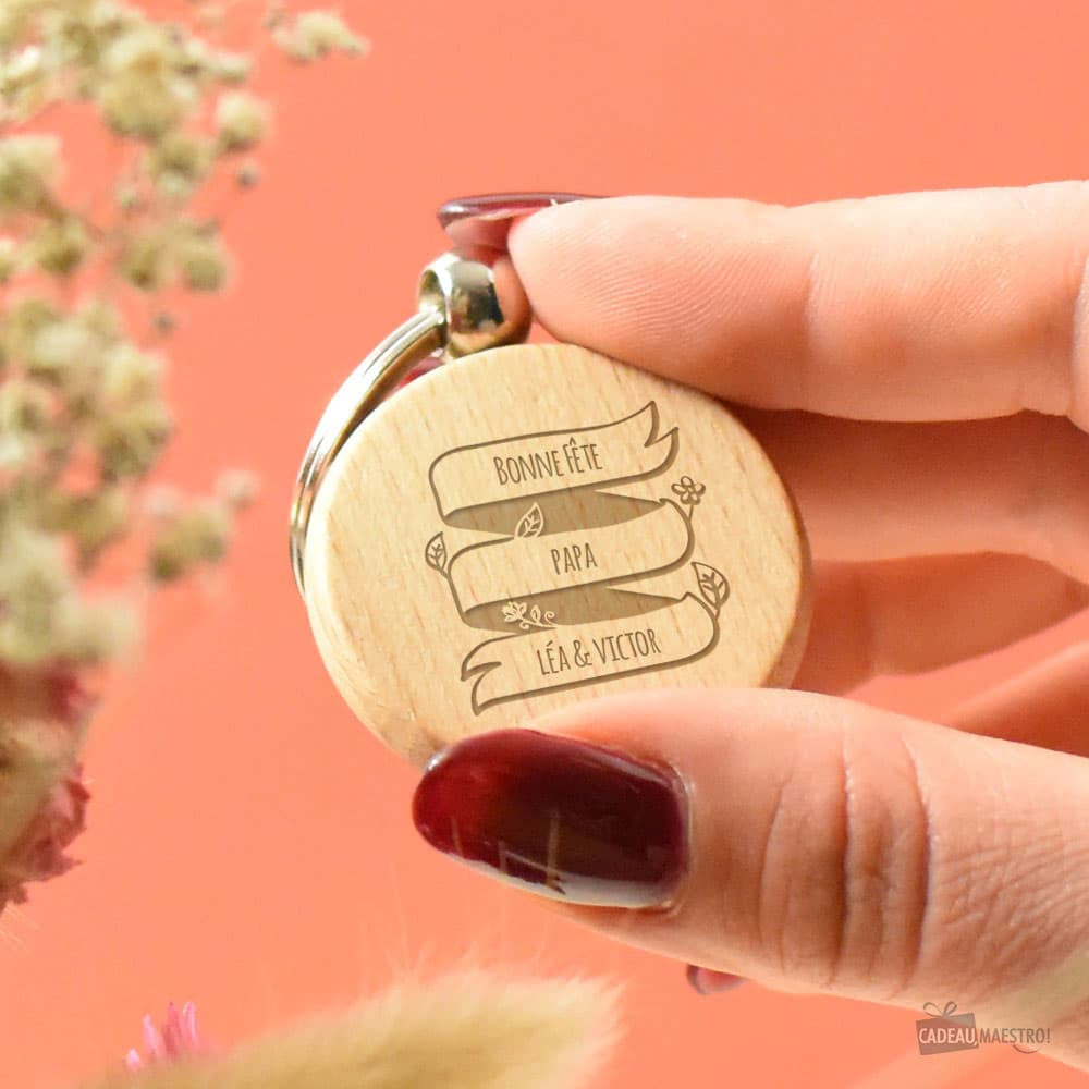 Porte-Clés Rond Message à Personnaliser - Porte-Clés Personnalisé