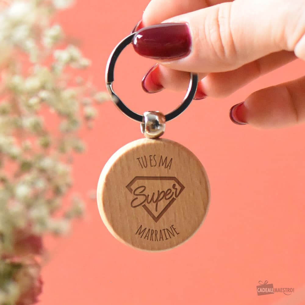 Porte-Clés Rond Super à Personnaliser - Porte-Clés Personnalisé