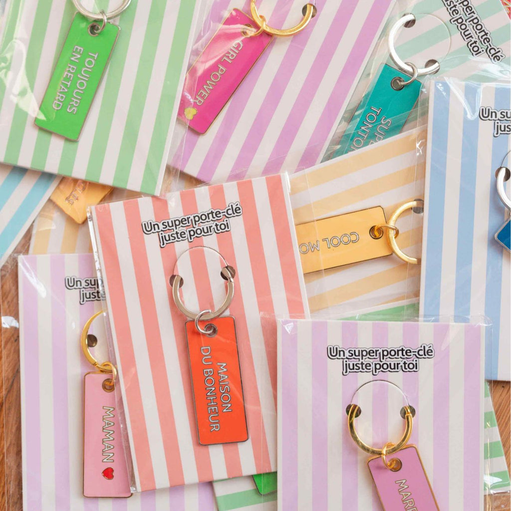 Porte-clés à messages humoristiques à offrir