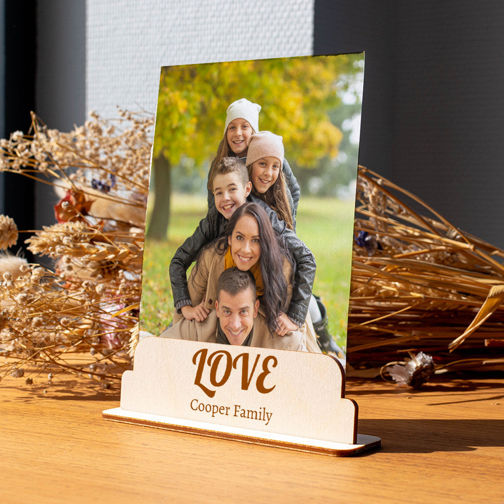 Porte-Photo en Bois à Personnaliser - Objet Déco Original