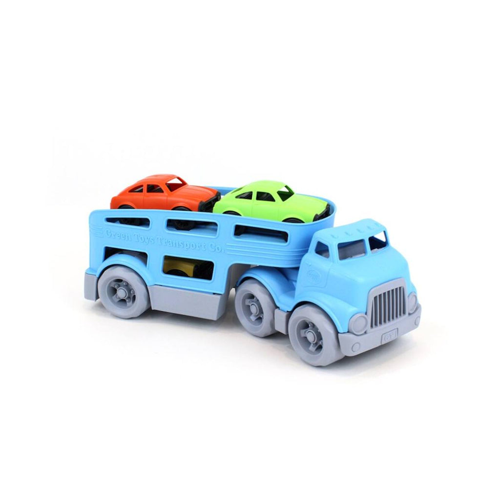 Porte-voitures écologique avec 3 mini voitures – jouet en plastique recyclé multicolor