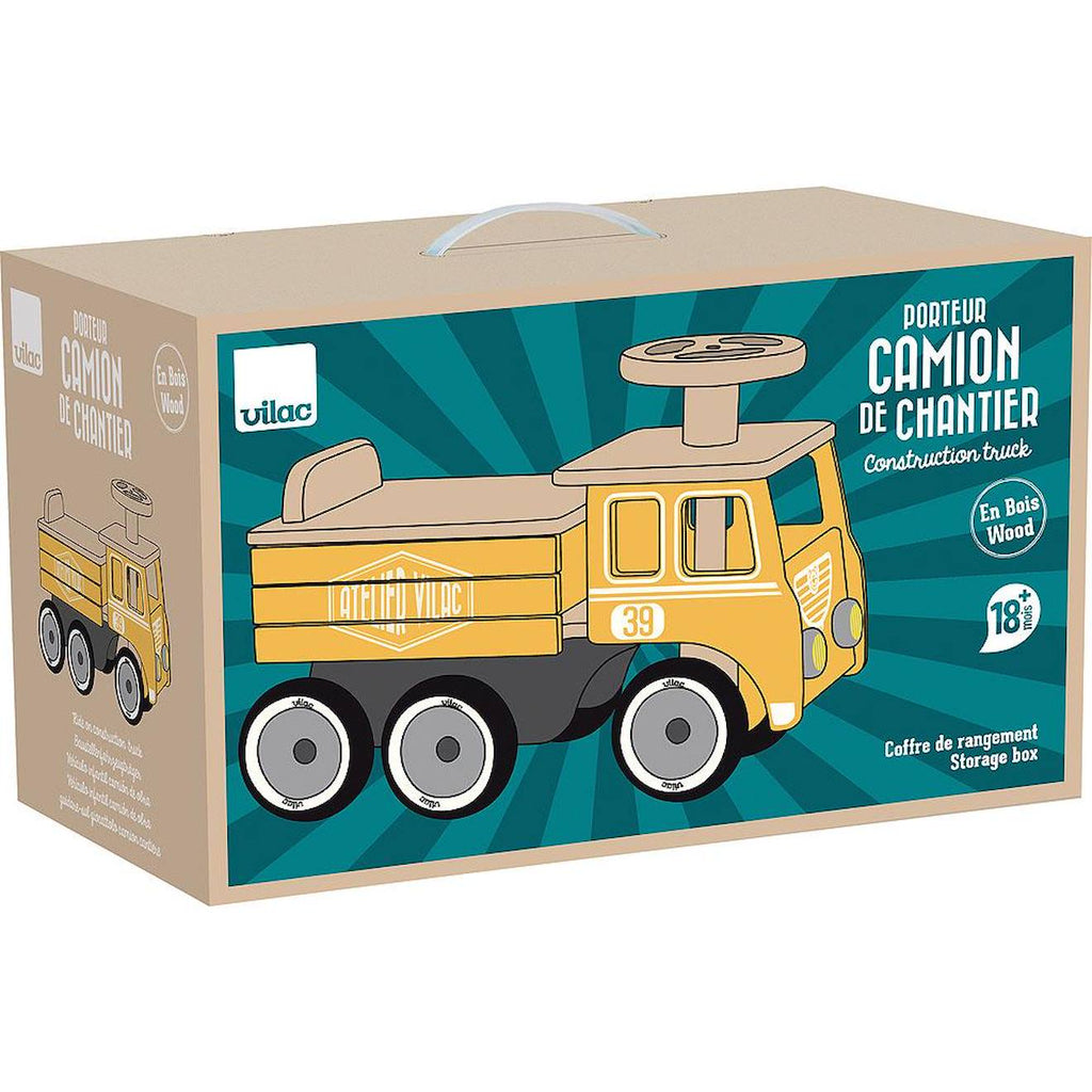 Porteur camion de chantier jaune
