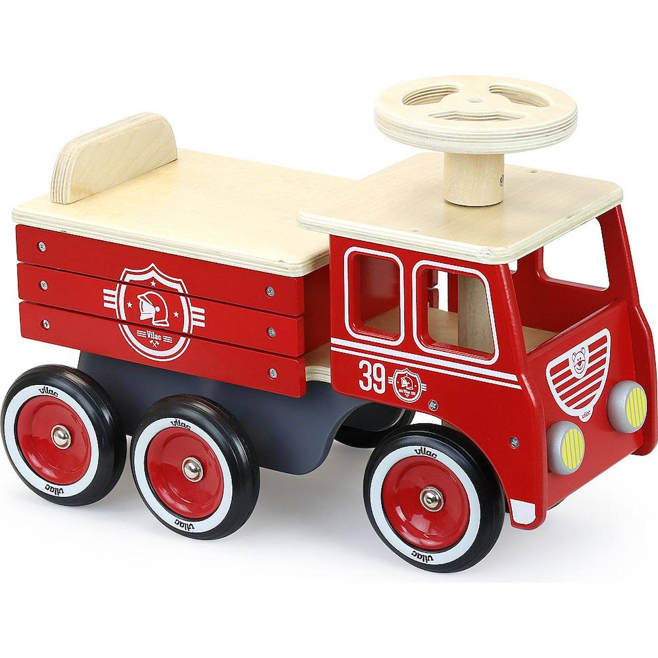 Porteur camion de pompier rouge