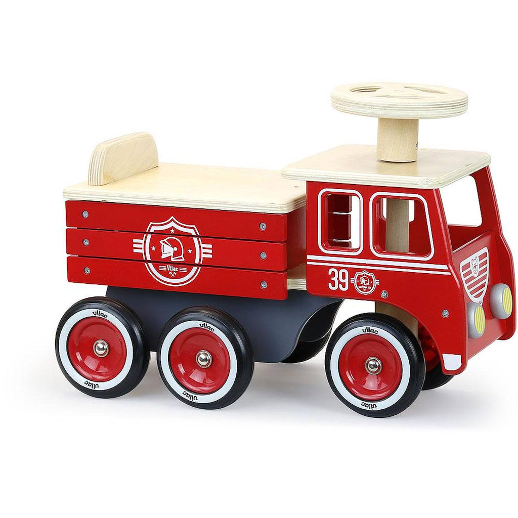 Porteur camion de pompier rouge