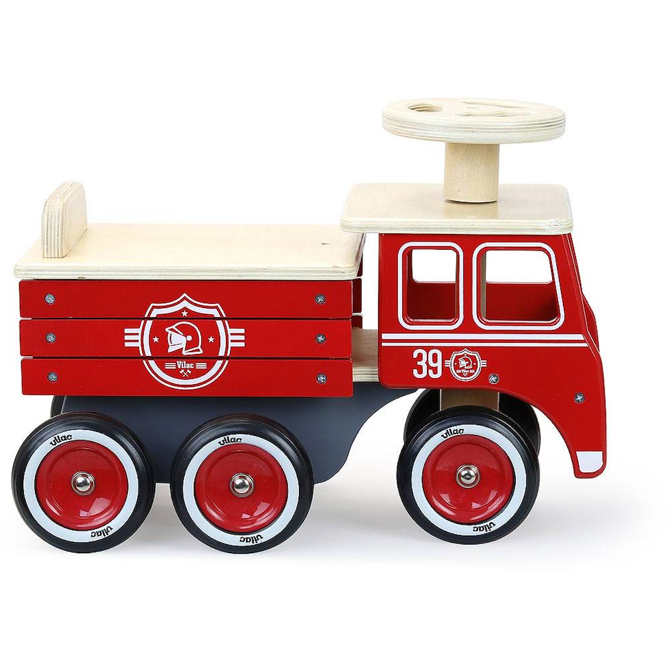 Porteur camion de pompier rouge