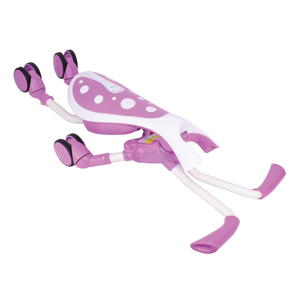 Porteur enfant pliable 4 roues scramblebug bubblegum métal blanc - rose