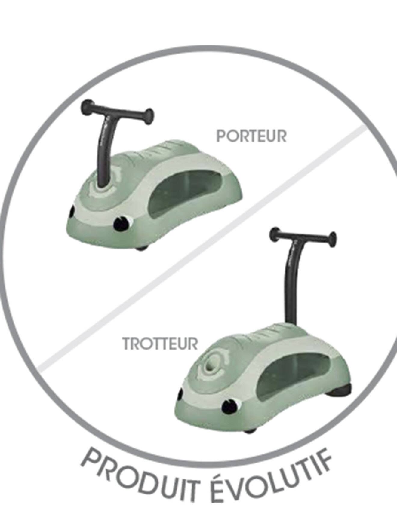Porteur évolutif walk & ride 2en1 vert sauge