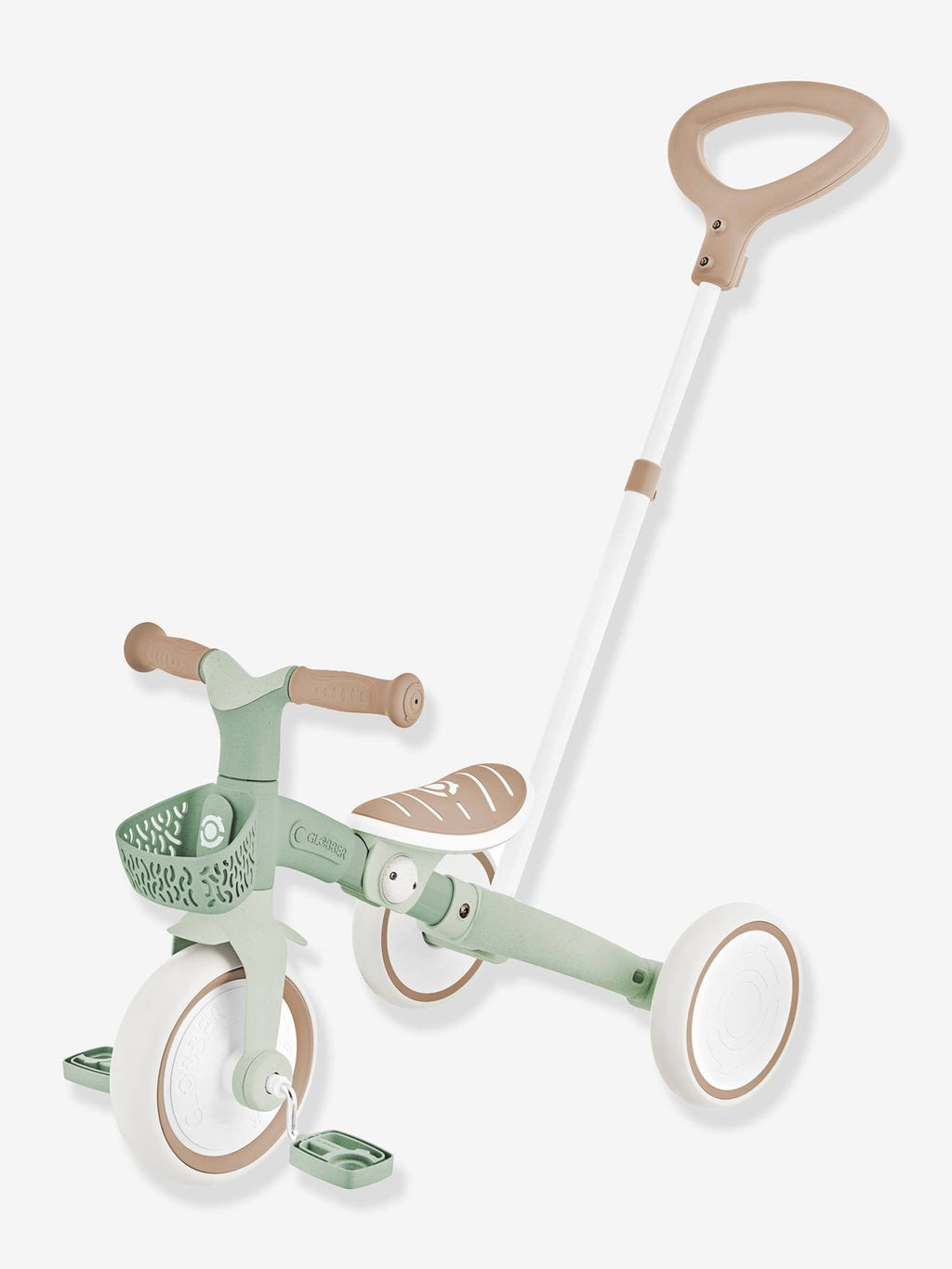 Porteur learning trike - tricycle 3 en 1 - olive