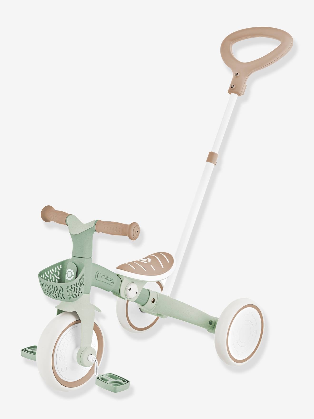Porteur learning trike - tricycle 3 en 1 - olive