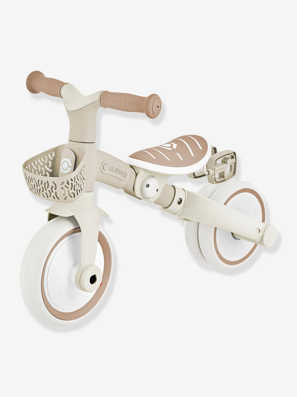 Porteur learning trike - tricycle 3 en 1 - taupe