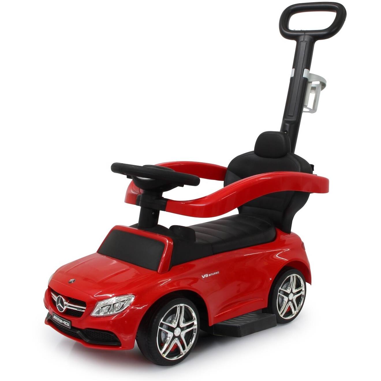 Porteur mercedes-benz amg c63 rouge 3en1 rouge