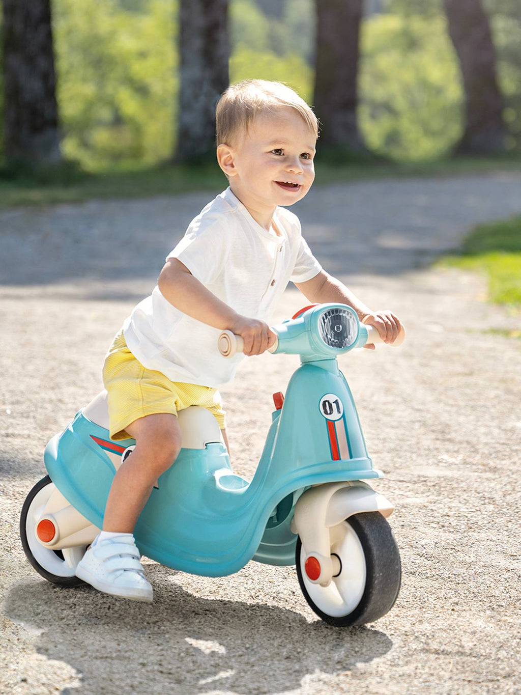 Porteur scooter bleu