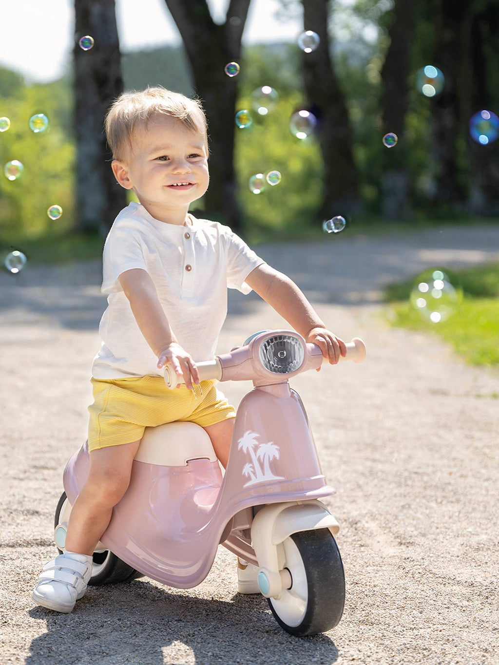 Porteur scooter rose