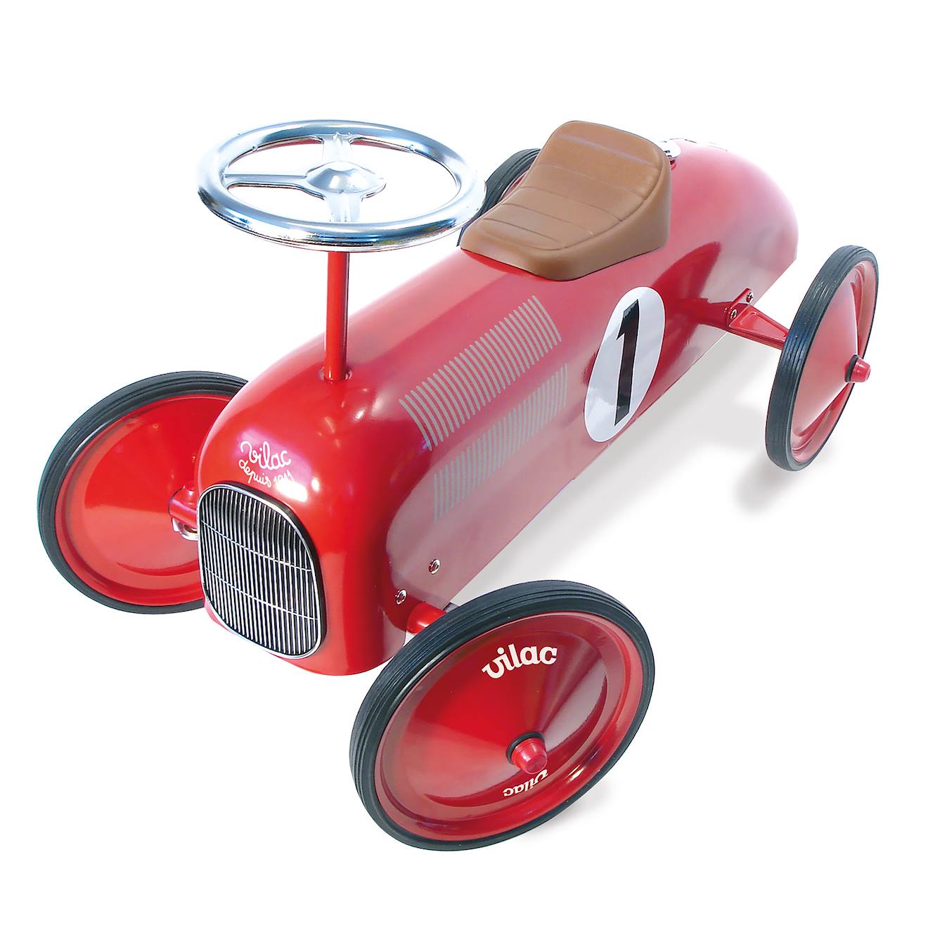 Porteur voiture vintage rouge vif