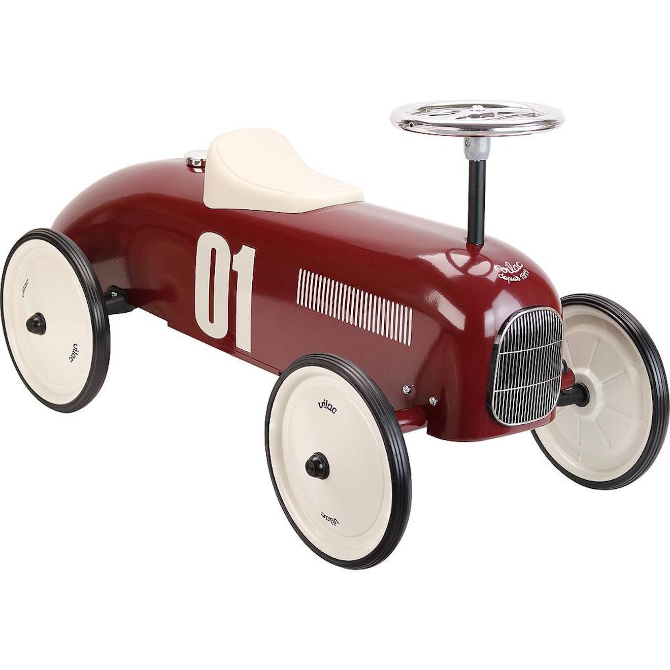 Porteur voiture vintage rouge
