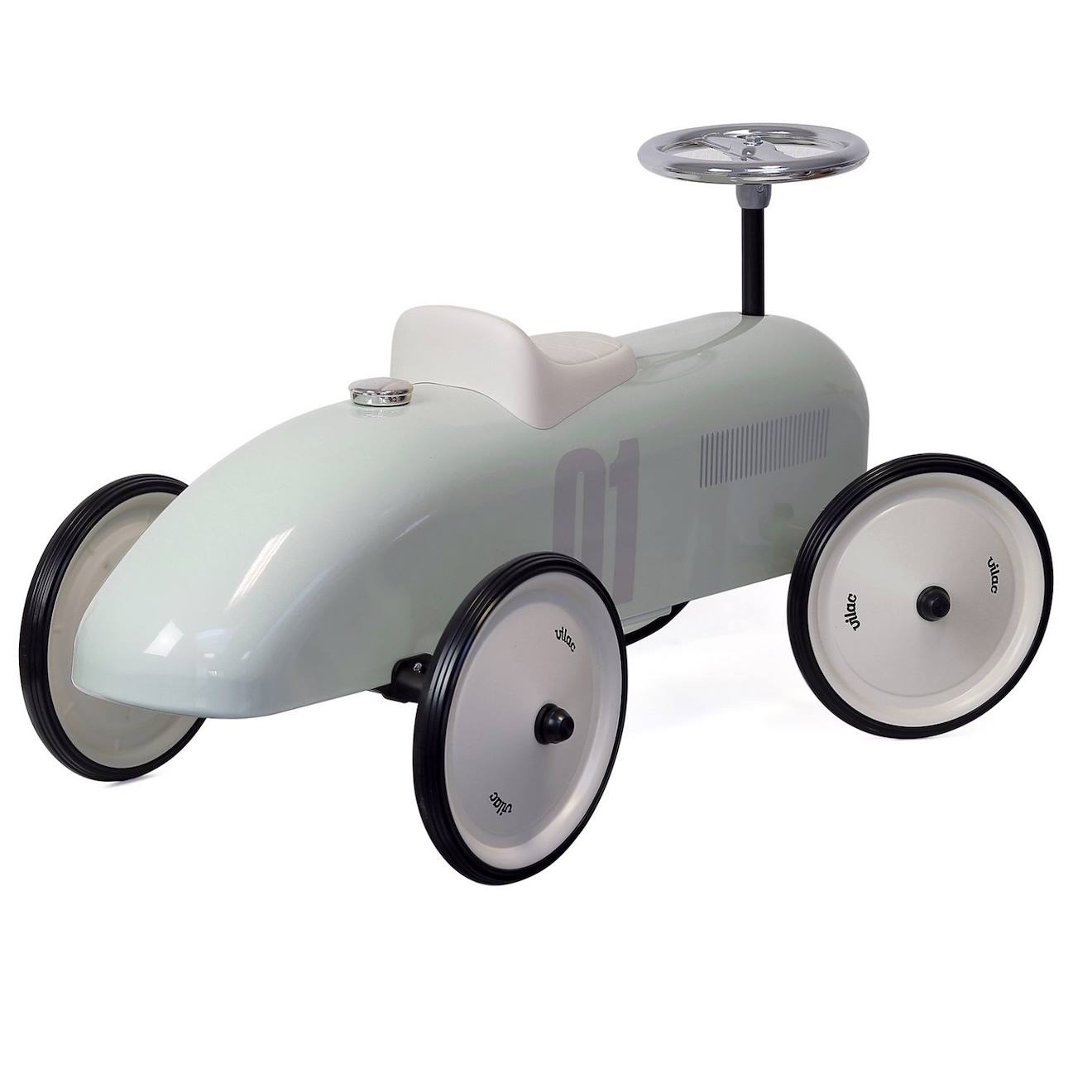 Porteur voiture vintage vert sauge